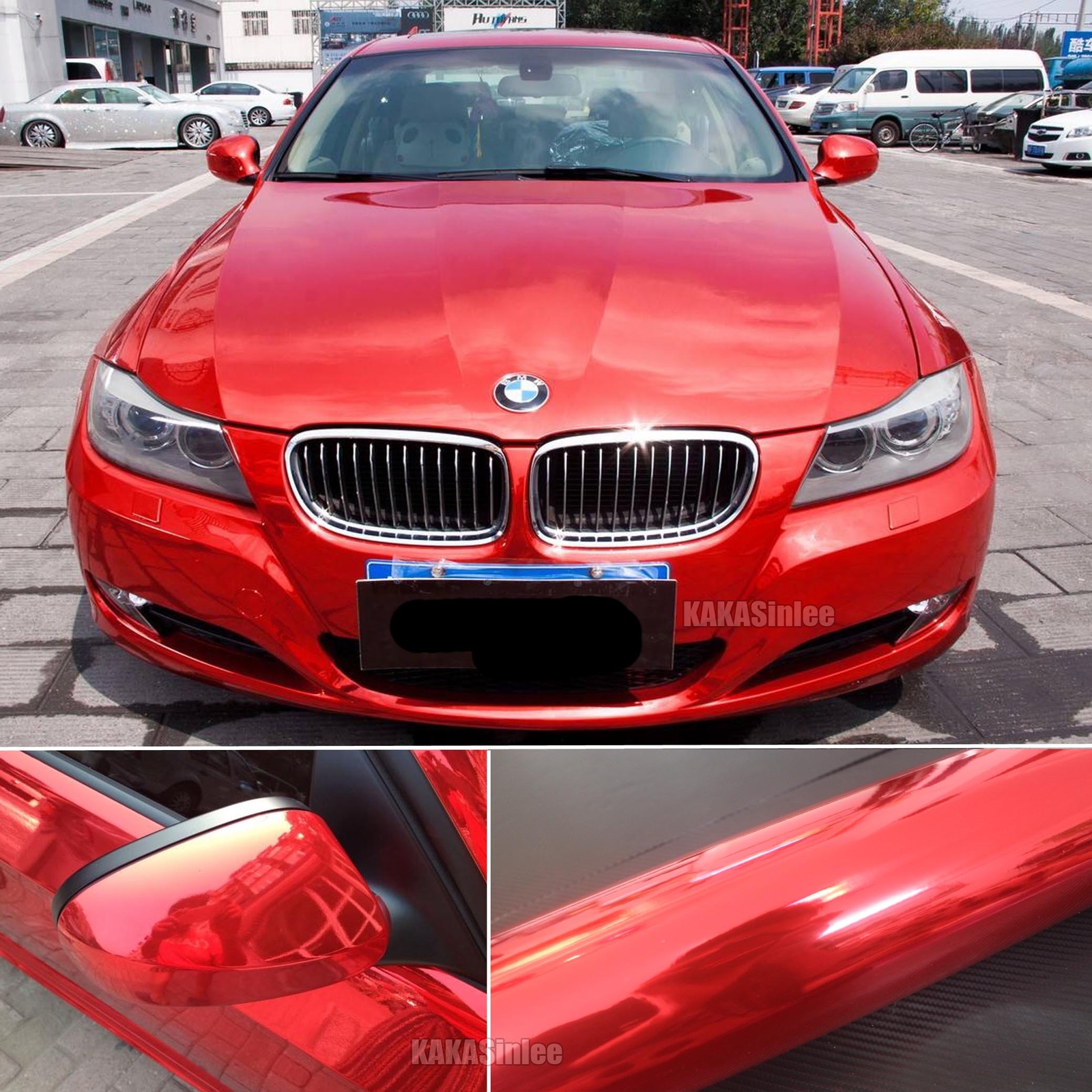 Air Release Car Part Glossy Mirror Chrome Bright Vinyl Wrap Sticker Flexible AB