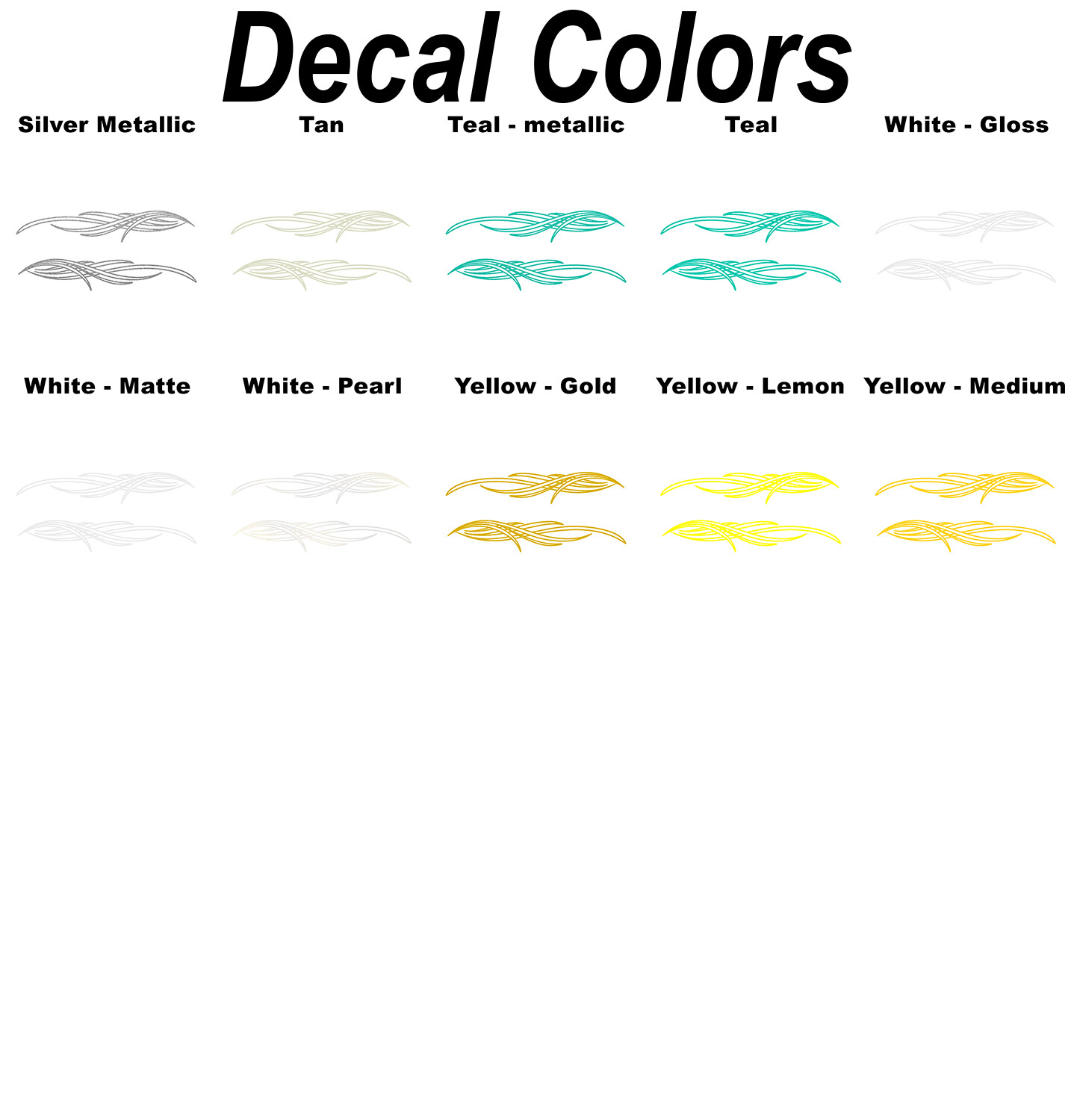 Pinstripe Decal Pair -Many Sizes and Colors to Choose From- Free US Shipping!