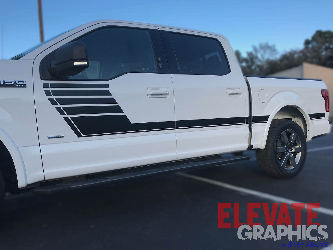 For Ford F150 Side Graphics Hockey Arrow Stripes Vinyl Decals Stickers 2009-2020