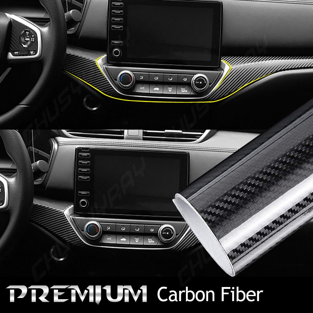 5D Waterproof Carbon Fiber Vinyl Car Wrap Sheet Roll Film Sticker Decal Paper US