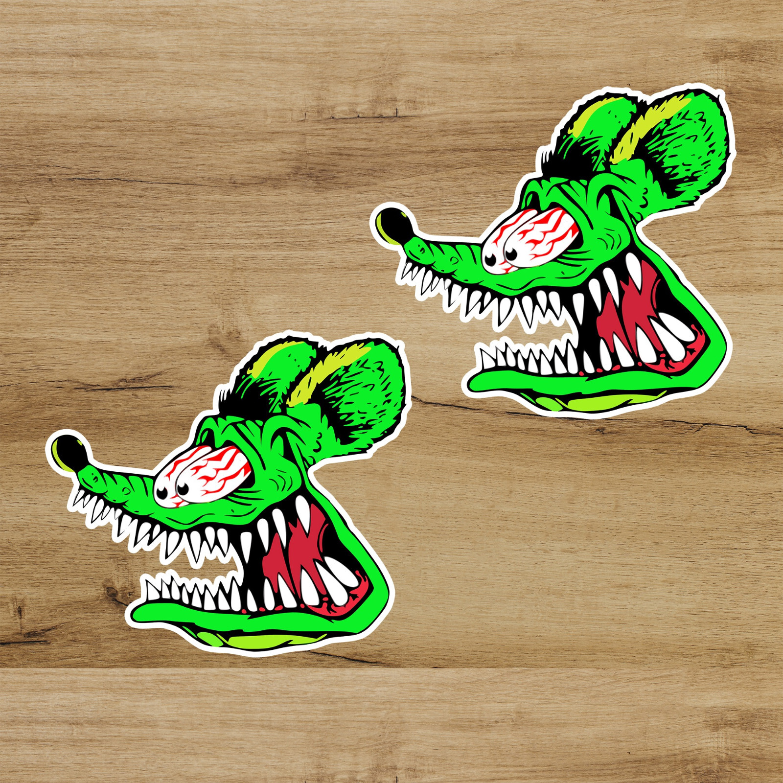 Rat Fink Hot Rod 3 inches Premium quality decal Sticker Car Window