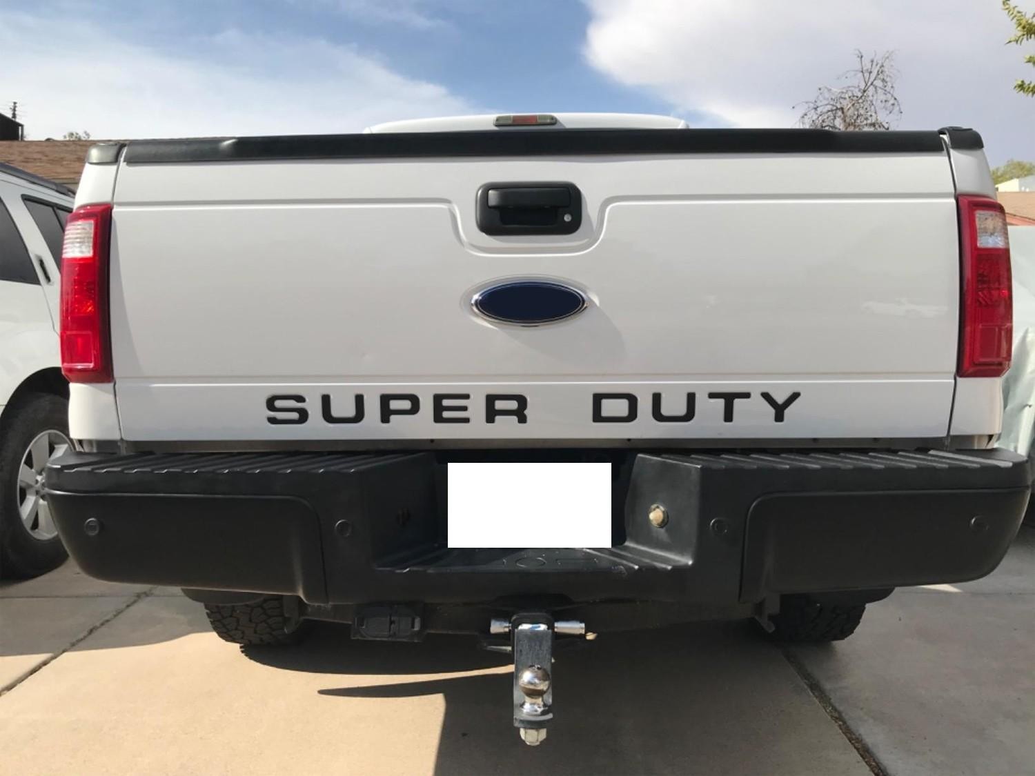 Matte Black Finish 3D Raised Tailgate Letter Pieces For 2008-16 Ford Super Duty