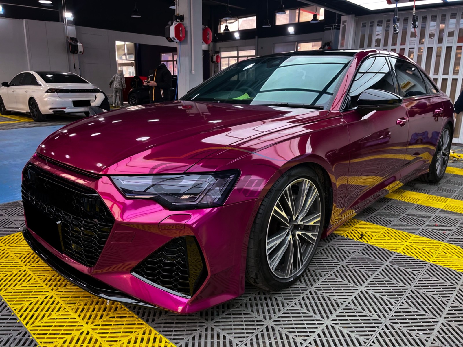 Gloss Metallic Plum Red PPF TPU Paint Protection Film Dry Wet Apply Vinyl Wrap