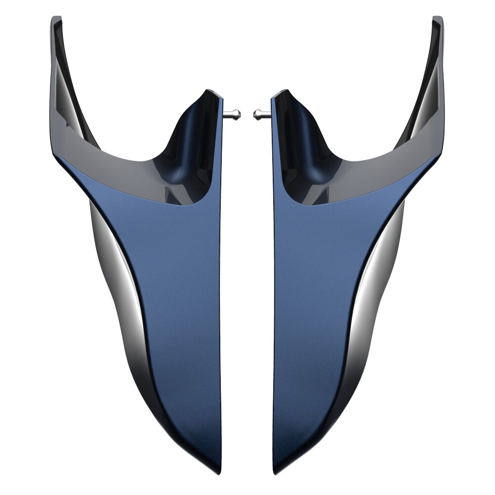 Advanblack Midnight Blue Stretched Extended Side Cover Fits Harley Touring 2014+