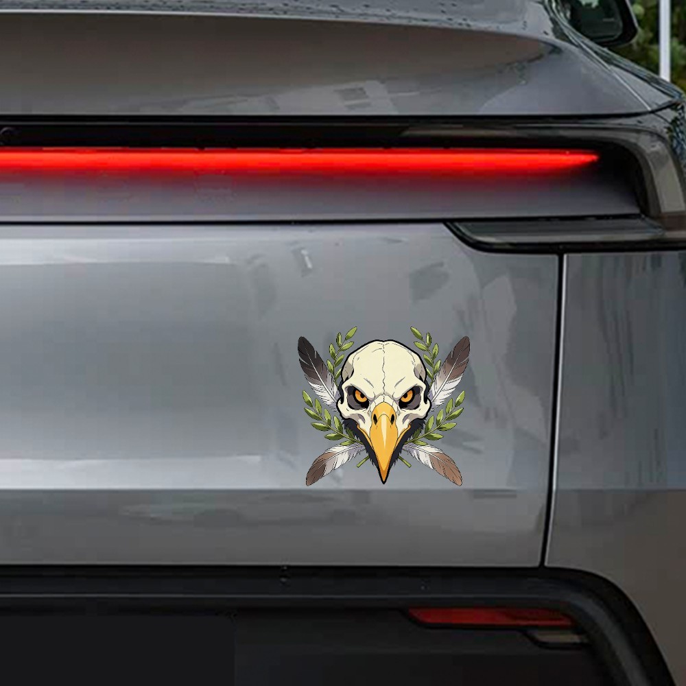 Animal Skull Stickers Vinyl Waterproof Customizable for Window Laptop Motorcycle