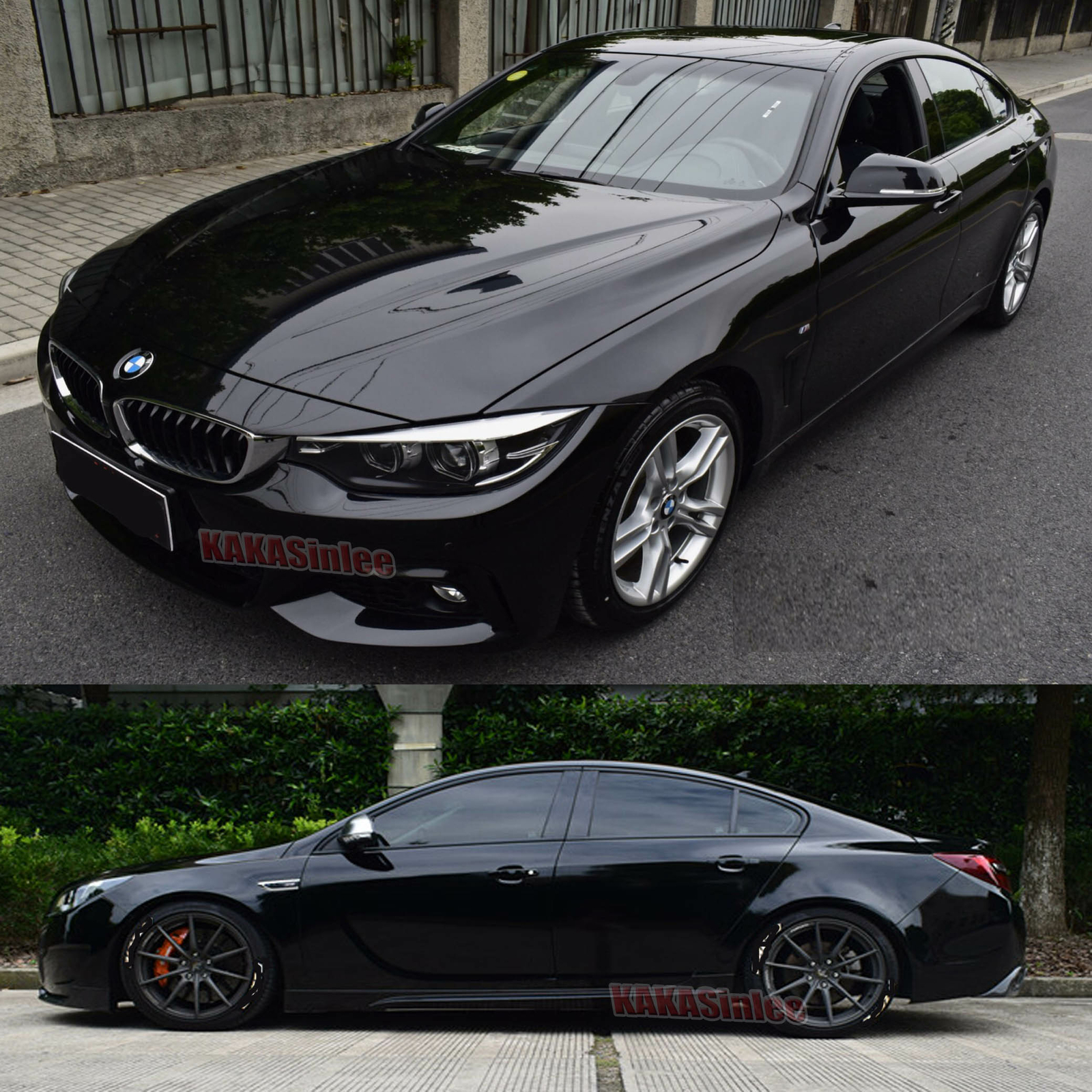 Black Smooth Stretch Glossy Bright Car Paint Vinyl Wrap Sticker Bubbles Free US