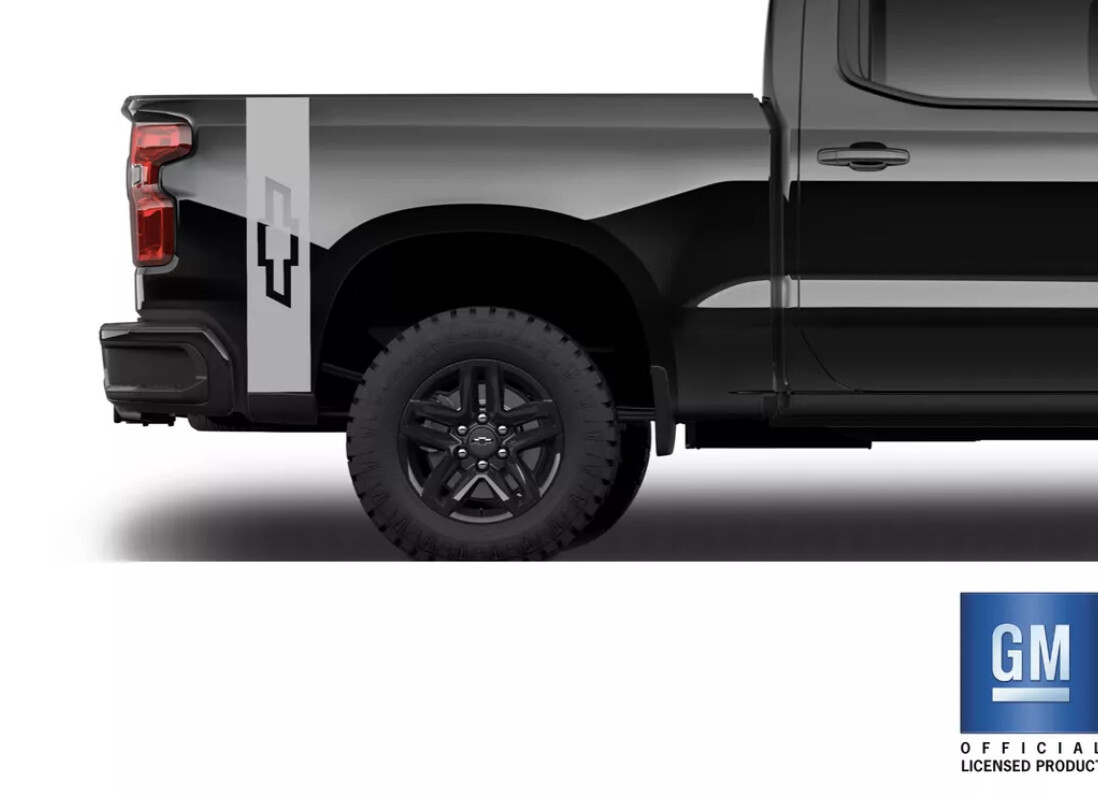 2019 20 21 22 23 24 Chevy Silverado 1500 Bowtie Rear Bed Decals Set of 2