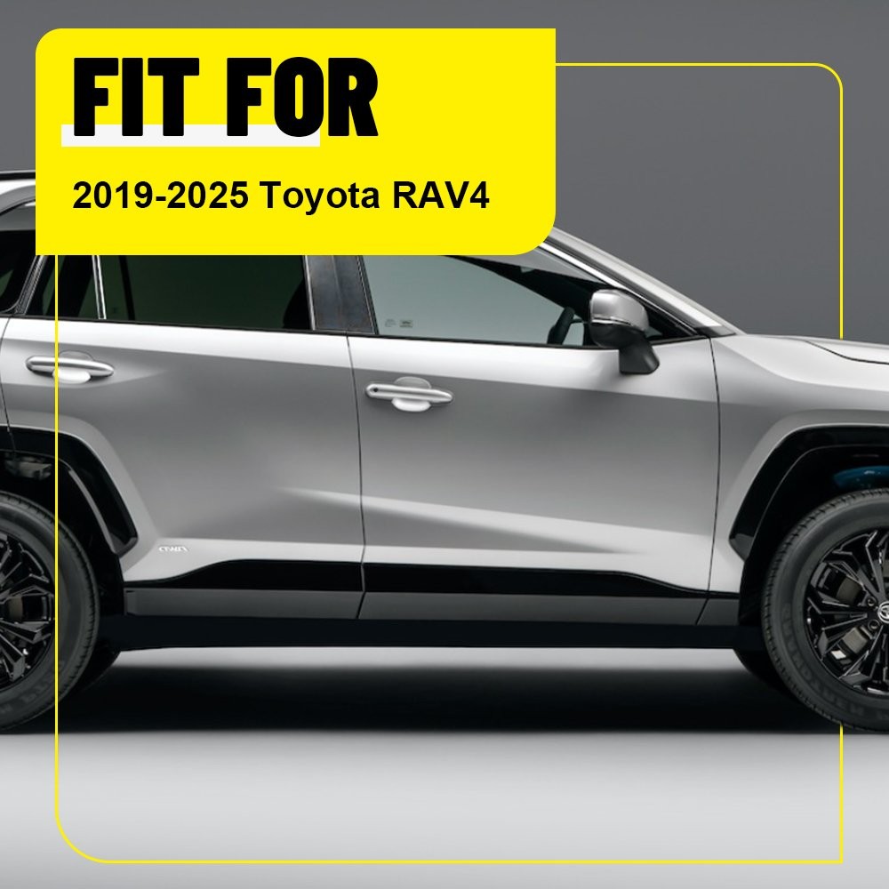 8PC Stainless Chrome Steel Pillar Trims Post Covers for PC 2019-2025 Toyota RAV4
