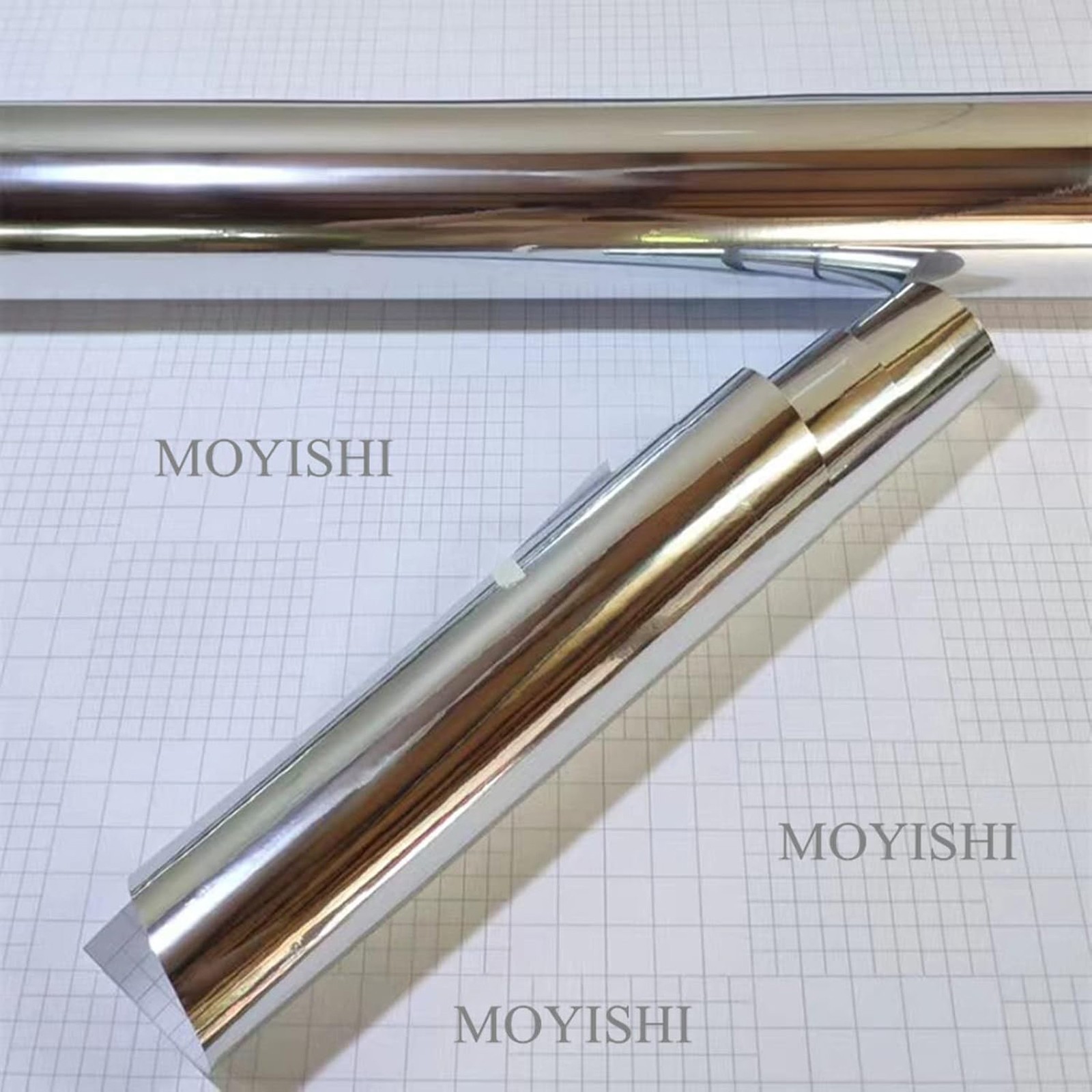 Mirror Chrome Silver Vinyl Wrap 12×78” Self Adhesive Decal Film Sheet