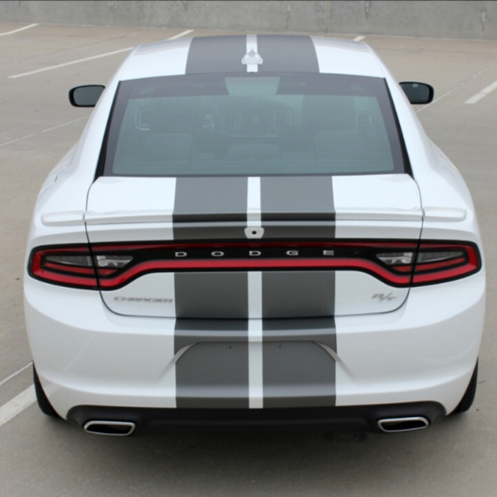 10″ PLAIN Rally Racing Stripe Graphics Stripes Set FIT 2005 – 2023 Charger