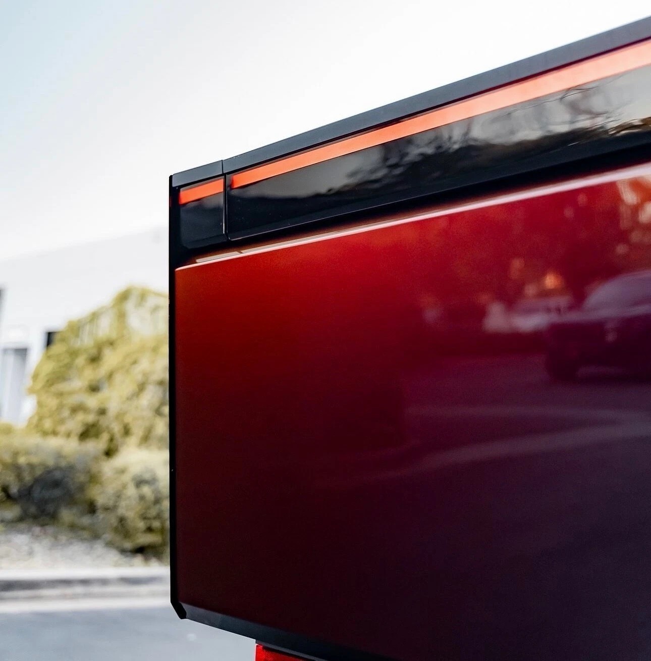 Cybertruck DIY PPF Paint Protection Film Wrap Color Change Gloss Wine Red