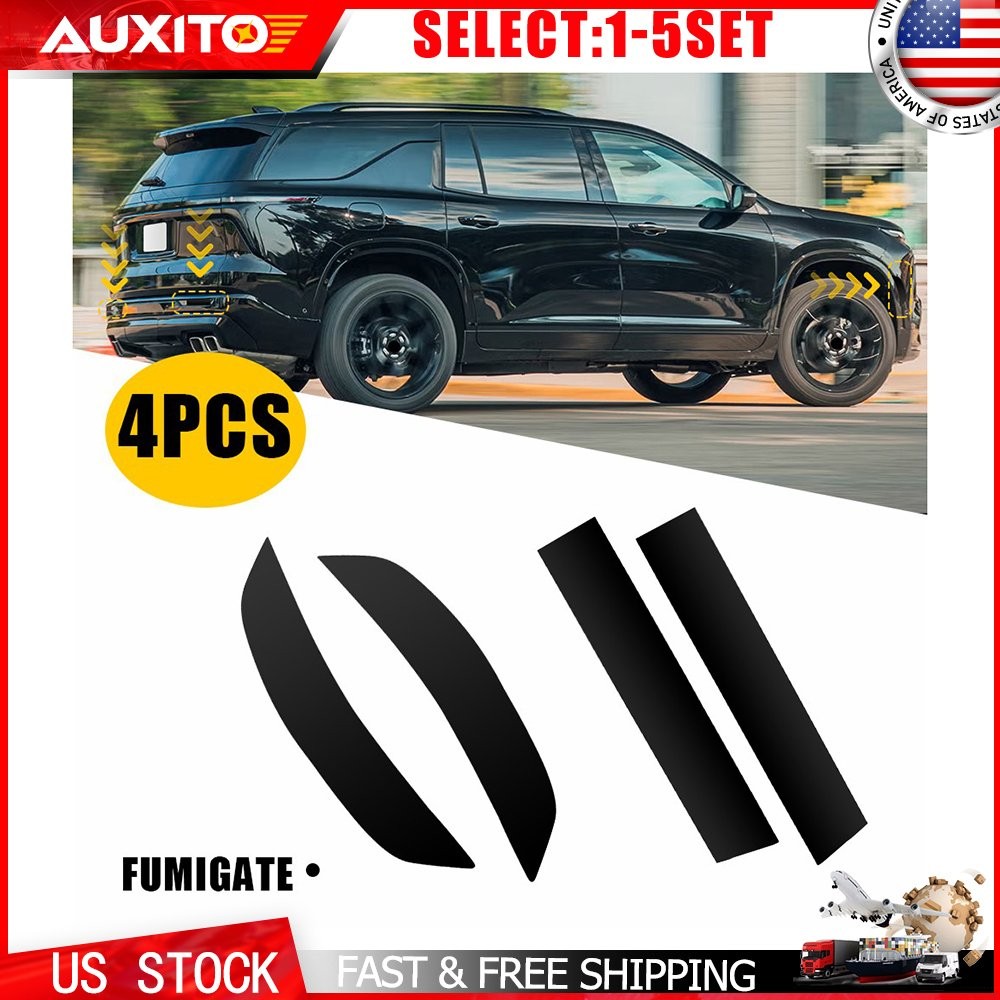 For 24+ Chevrolet Traverse Front And Rear Reflector Smoke Tint Vinyl Decal 4-20X