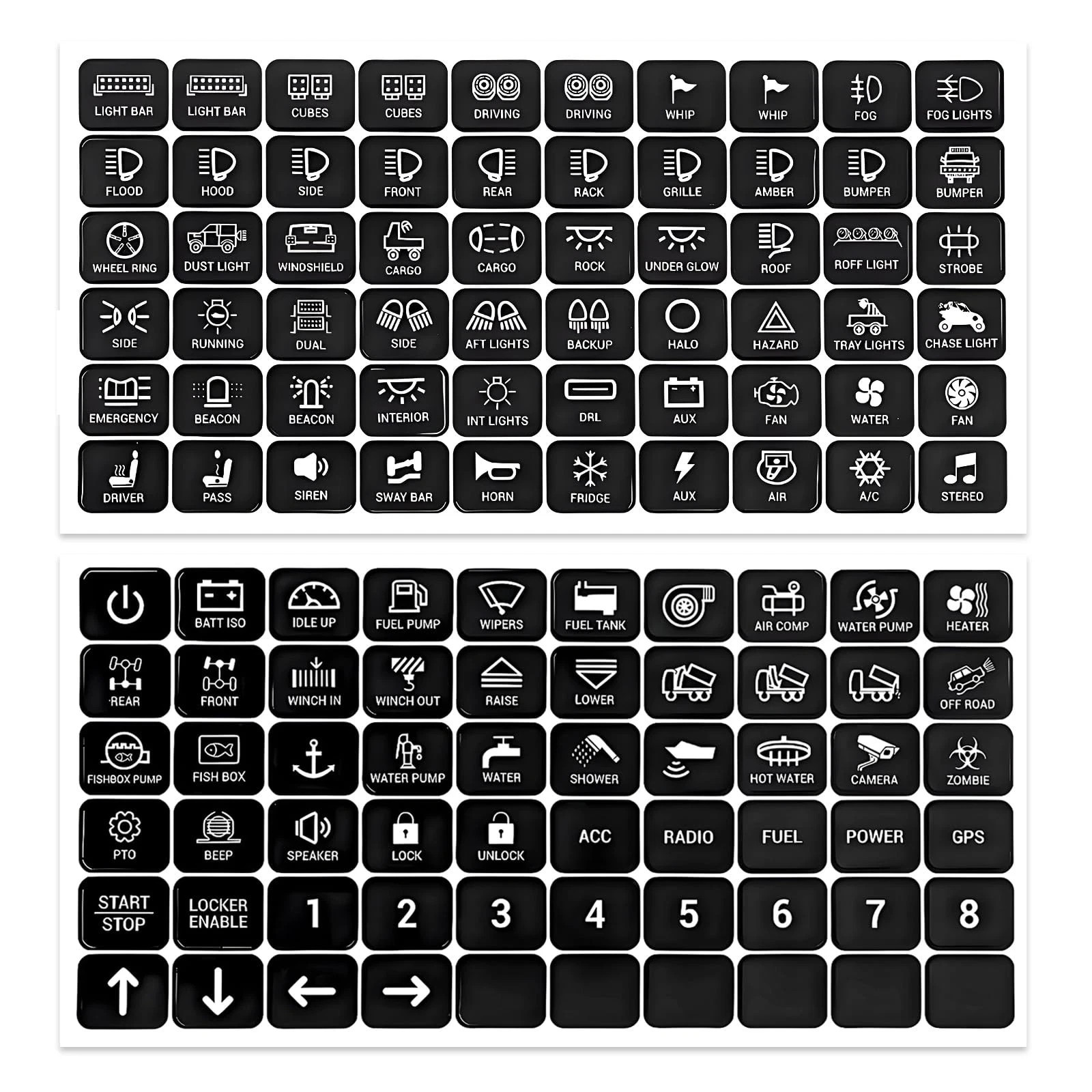 KVAEY 120 PCS Car Decal Stickers, Graphic Text Auto Rocker 4, Horizontal