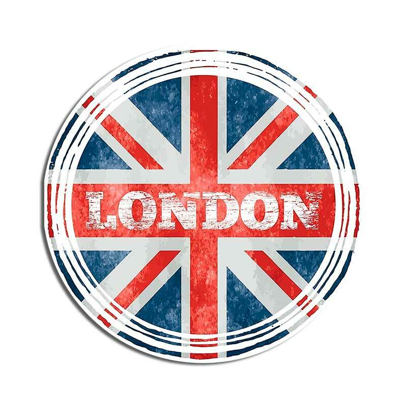 London Decal Car Truck Sticker Distressed Union Jack UK Spitfire United Kingdom