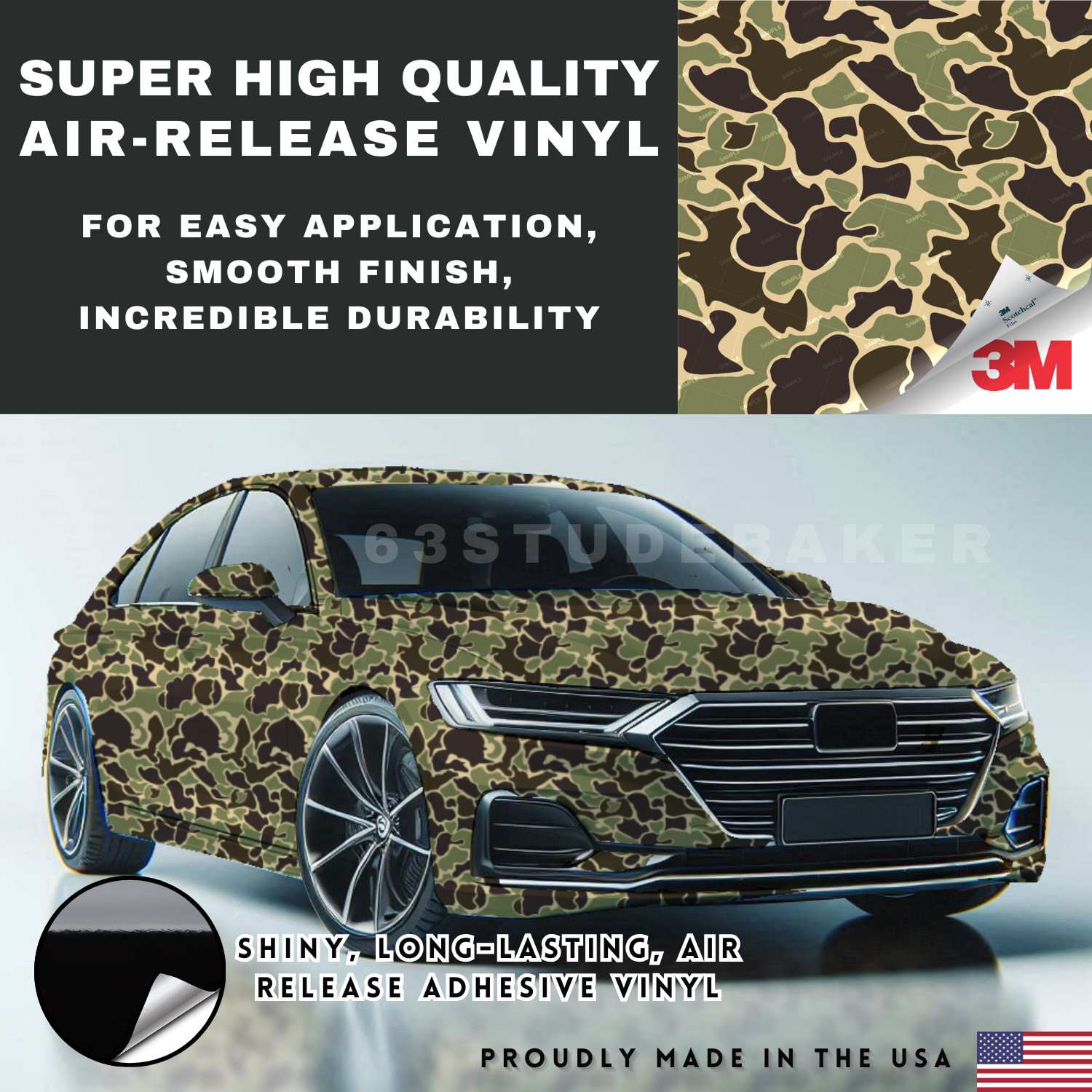 Premium Camouflage Camo Drake Forest Style Car Vinyl Wrap Decal Sheet Film DIY