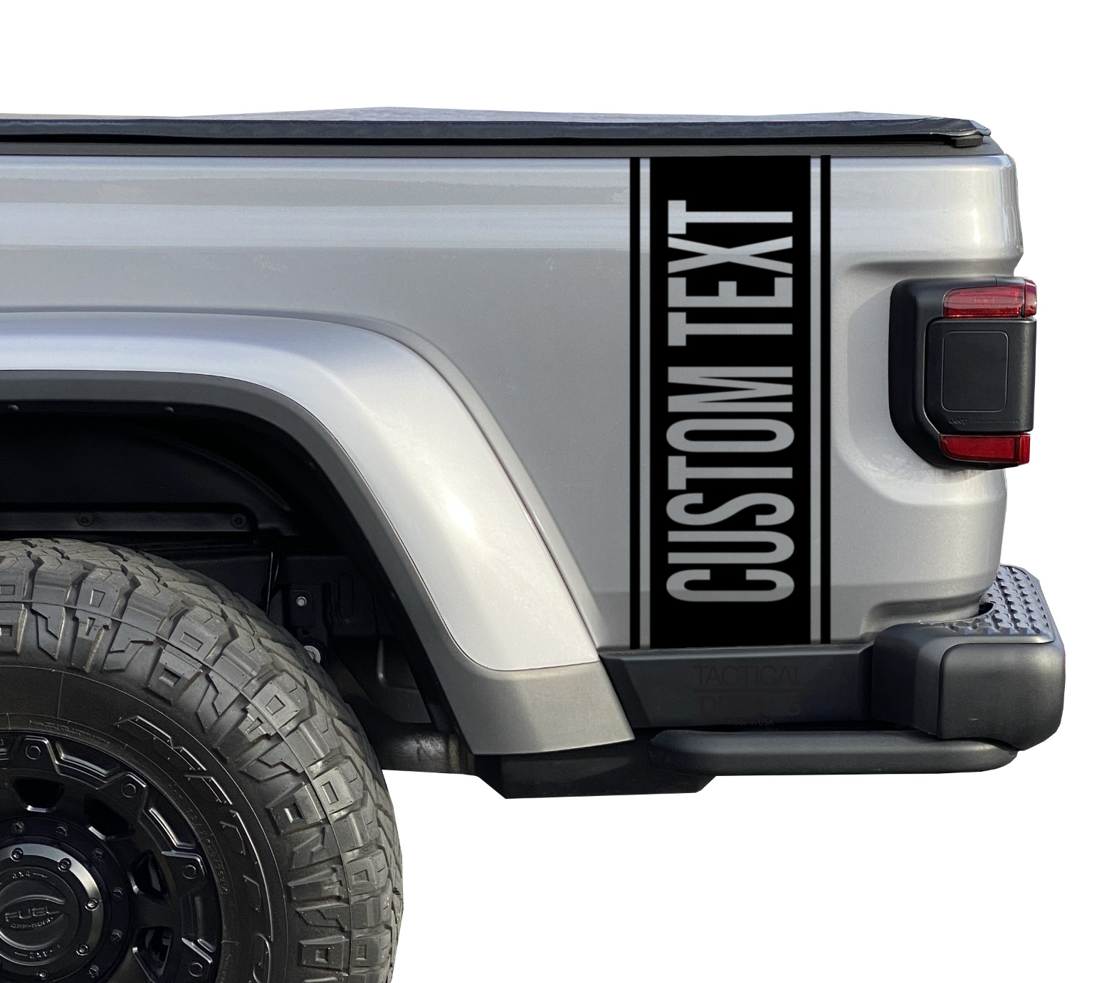 Custom Text Bedside decal sticker truck – Universal Fit – Pick a size – UBD20