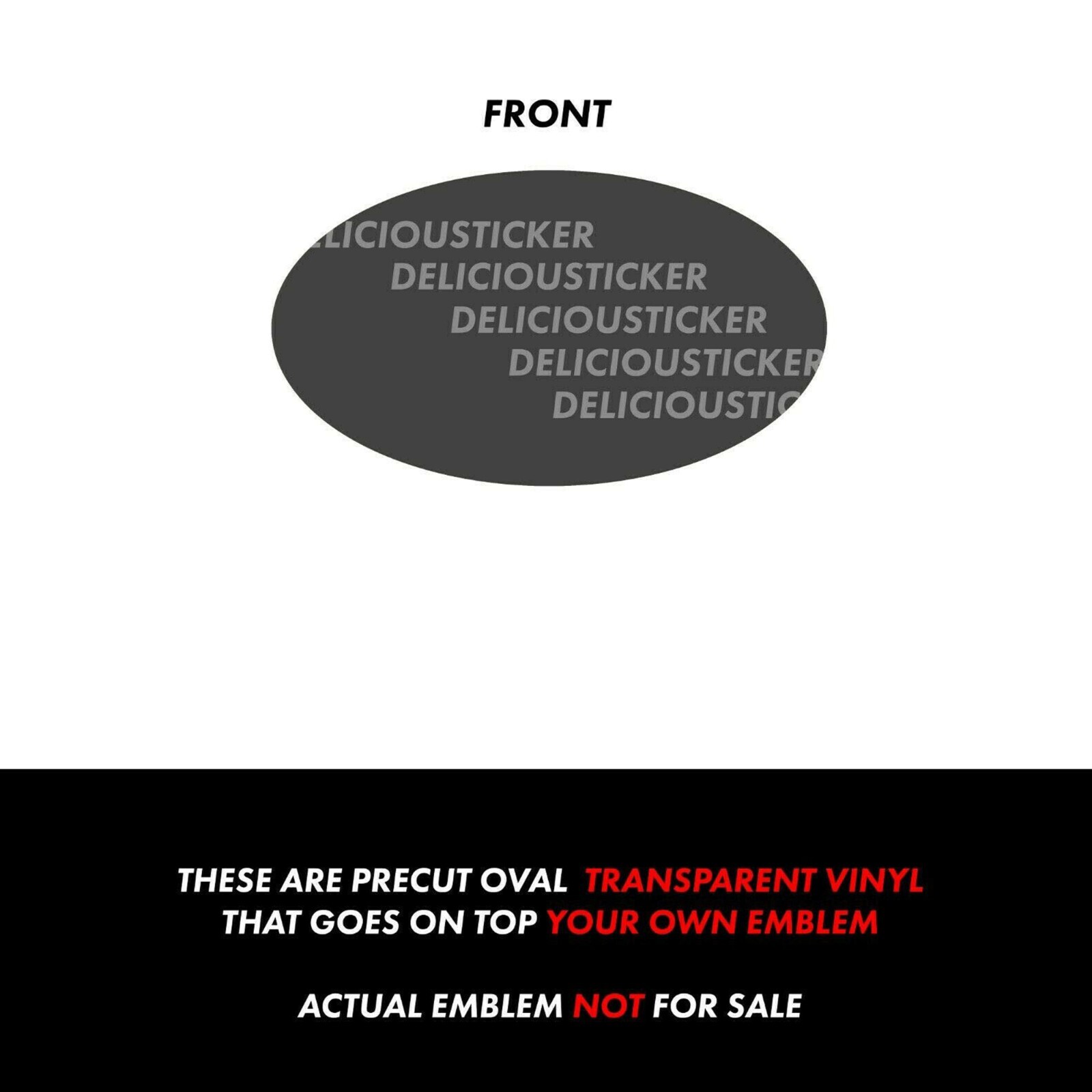 PreCut Front SMOKE Tint Overlay Film Compatible with Lexus Emblem IS GS NX RC RX