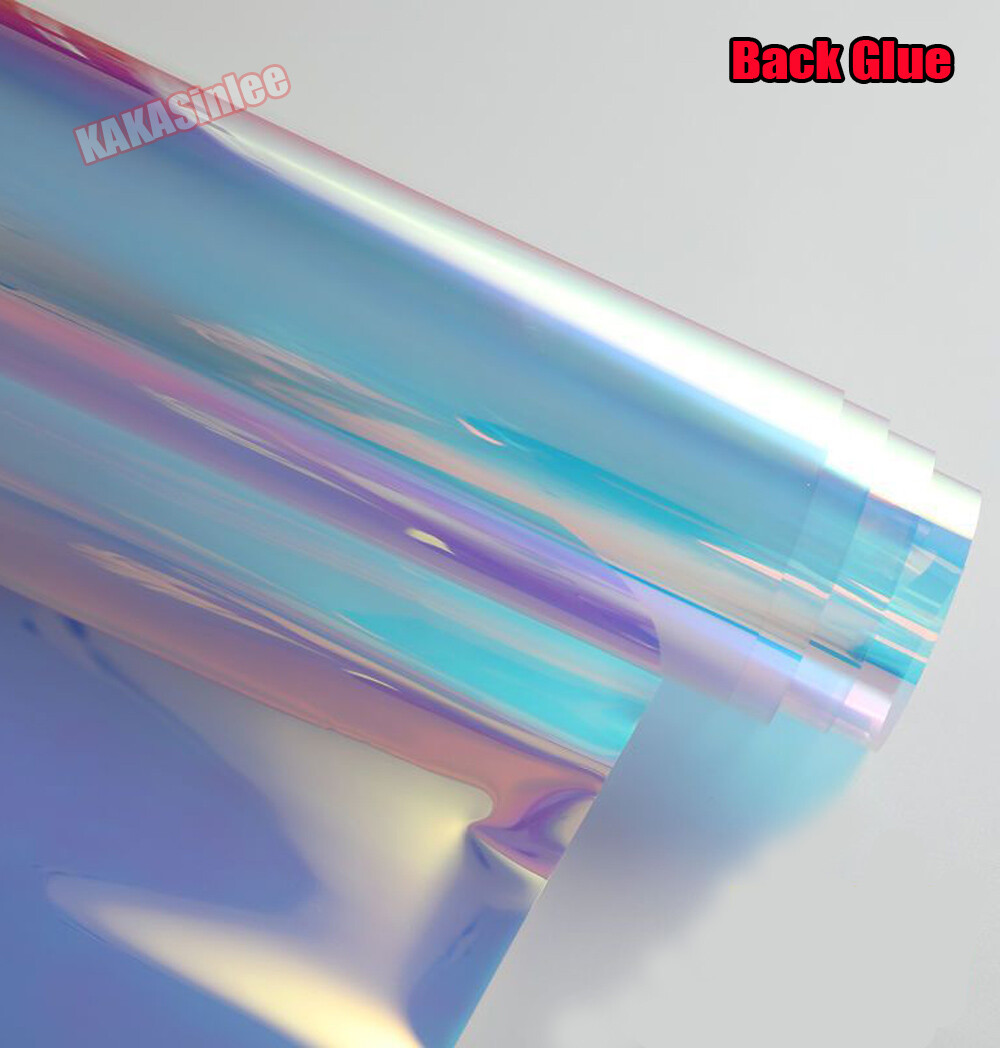 Blue Smooth Chameleon Rainbow Wrap Window Film Glass Sticker Decal Tint PET AX