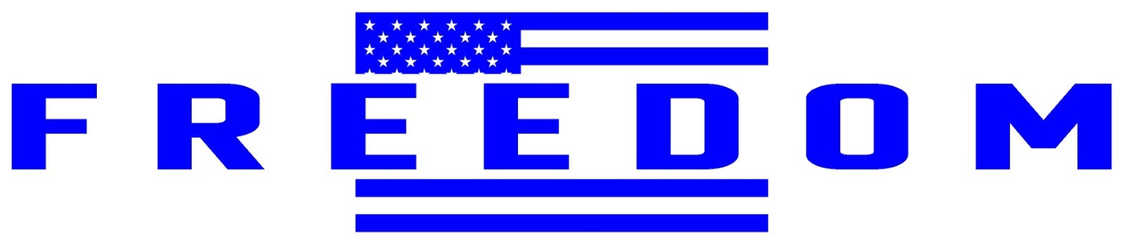 Freedom American Flag Partial Die Cut Vinyl Decal Multiple Sizes Multiple Colors