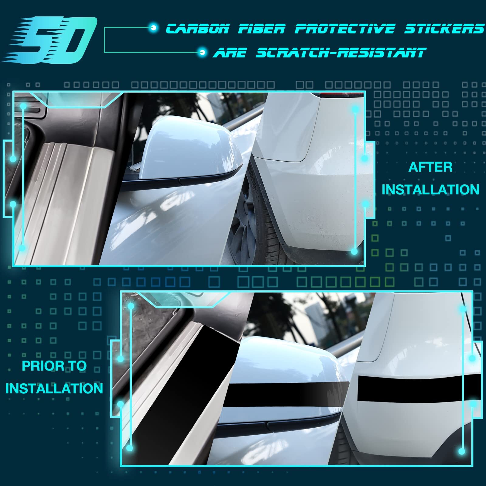 3 Rolls Gloss Black Vinyl Wrap with Tools Vinyl Wrap Rolls Car Wrap Vinyl Bla…