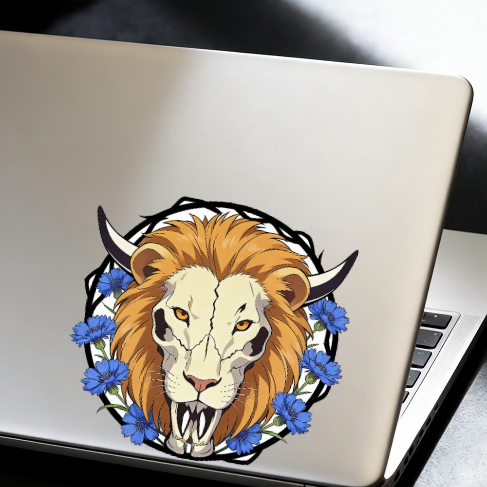 Animal Skull Stickers Vinyl Waterproof Customizable for Window Laptop Motorcycle