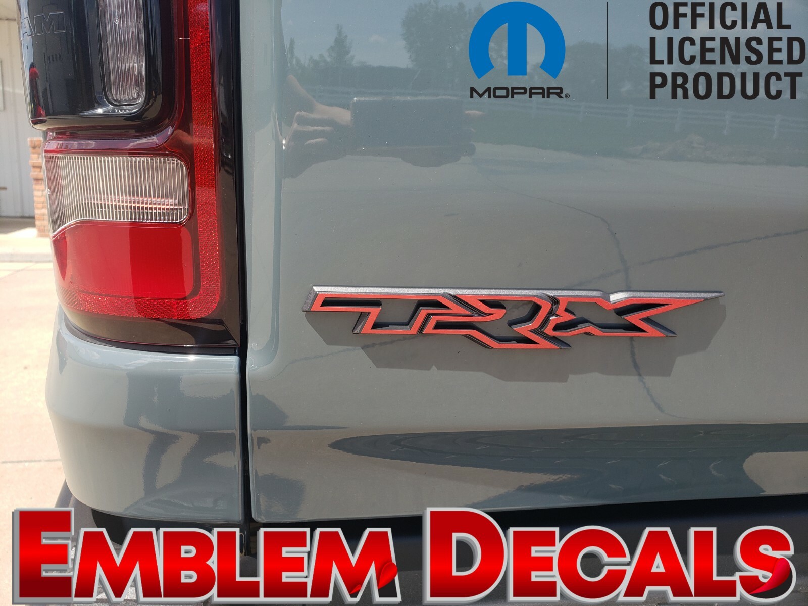 Ram 1500 TRX Emblem Overlay Decal 2021 2022 2023 2024