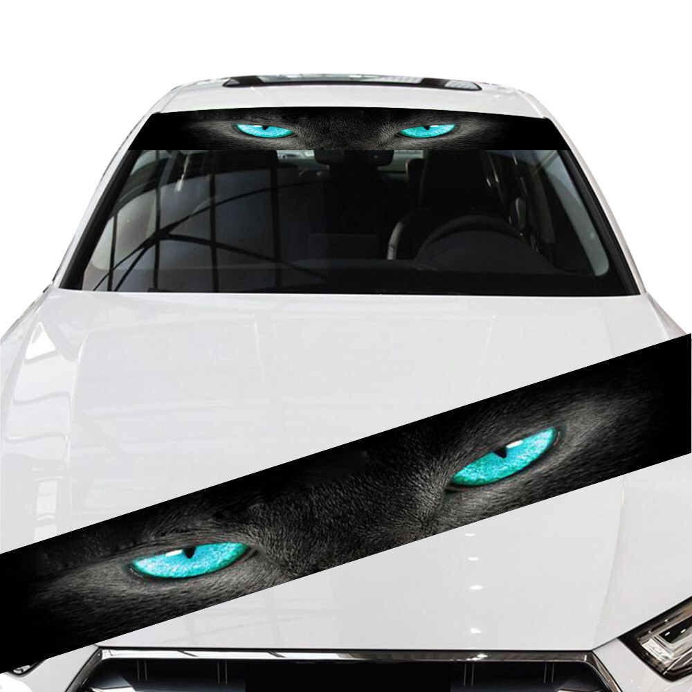 Car Rear Window Graphic Sticker Vinyl 3D Blue Eye Sunshade Decal Self Adhesive
