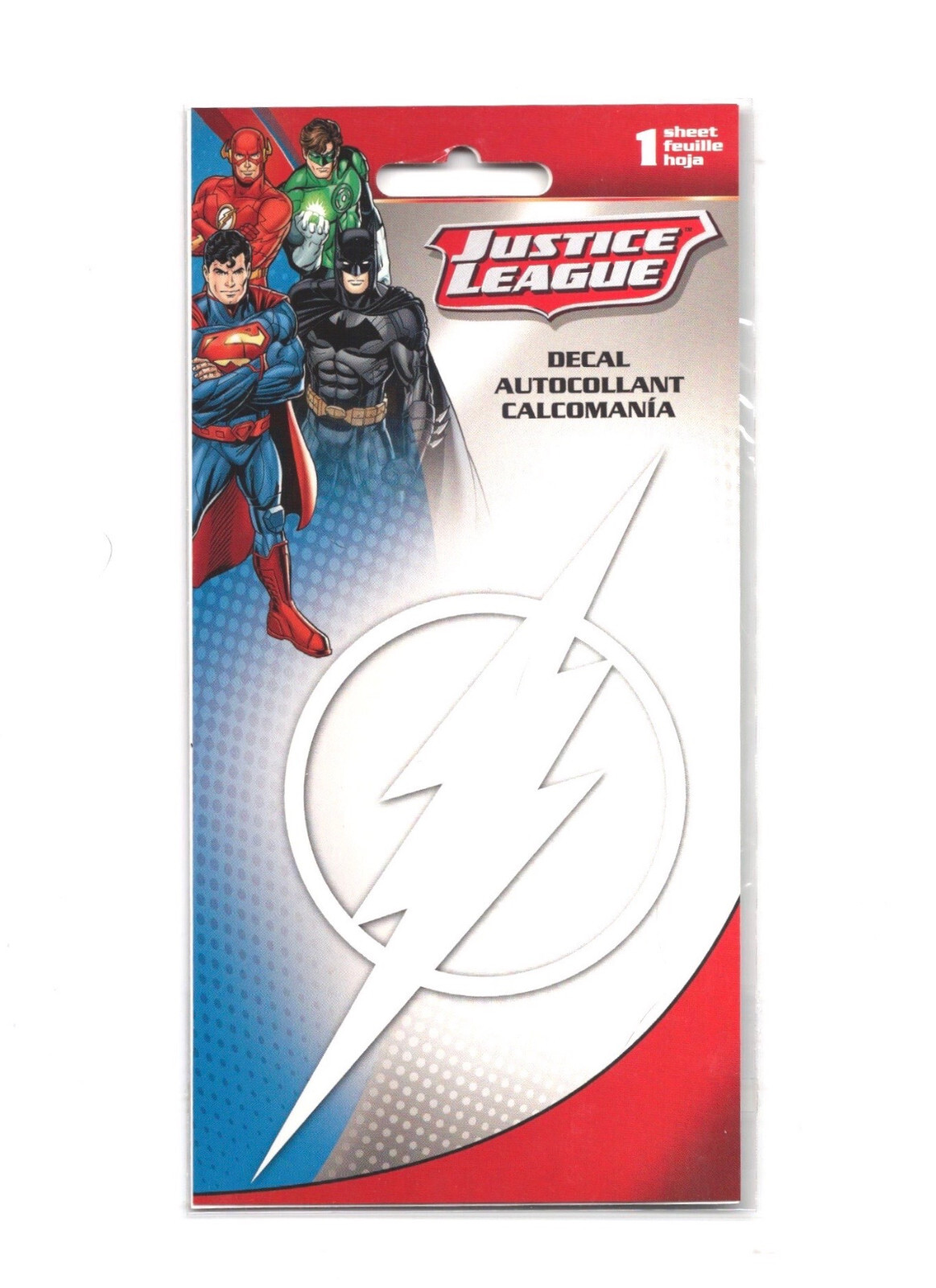 NEW Justice League Logo DC Comic 3″ x 5.5″ White Vinyl + Clear Vehicle Car Decal