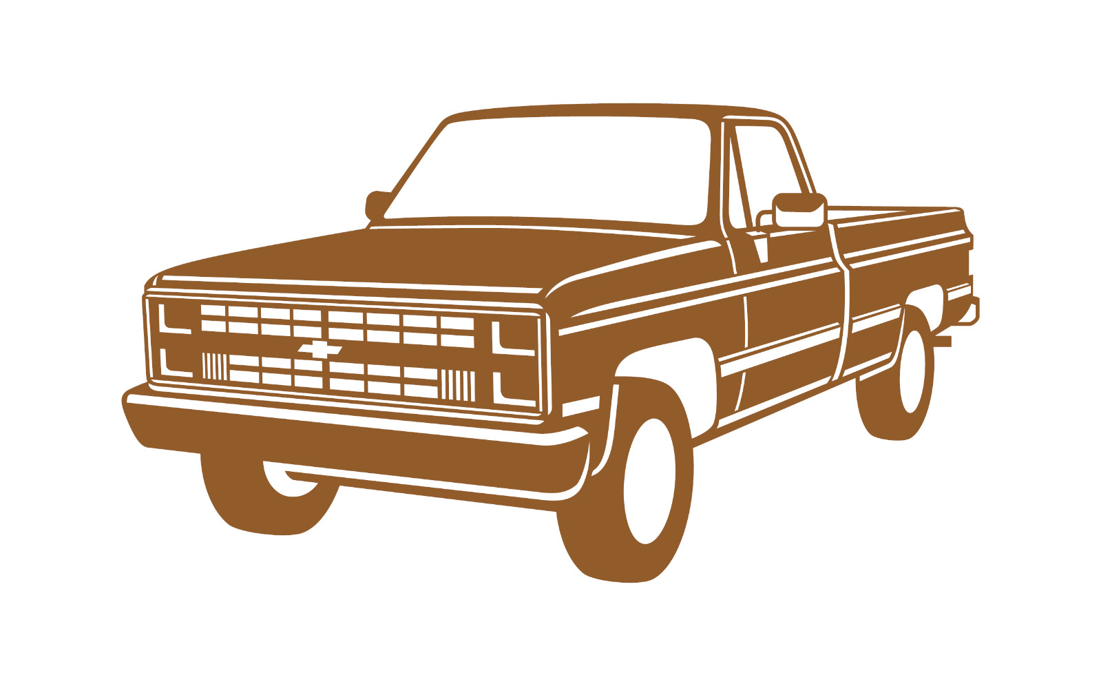 1985 C20 Chevy Pickup Chevrolet Vinyl Decal Your Color Choice Sticker