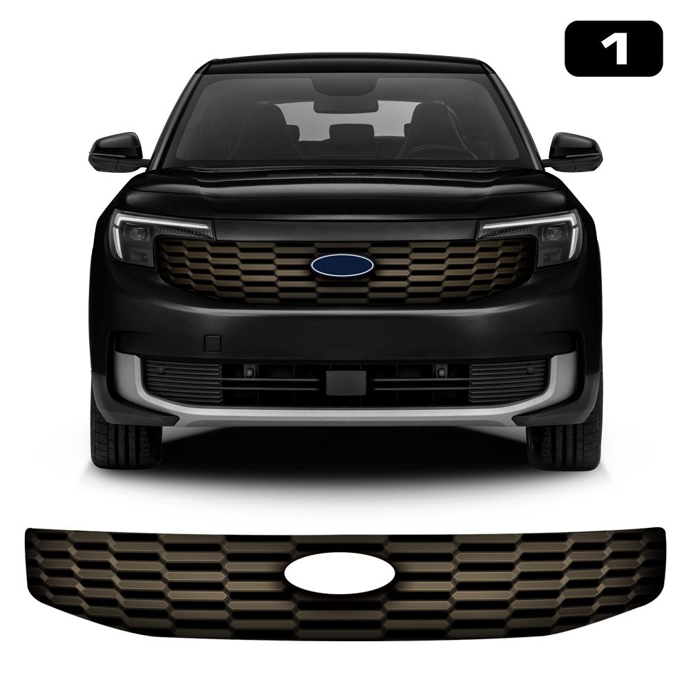 Front Grill Imitation Decal BRONZE, for Ford Explorer EV 2024