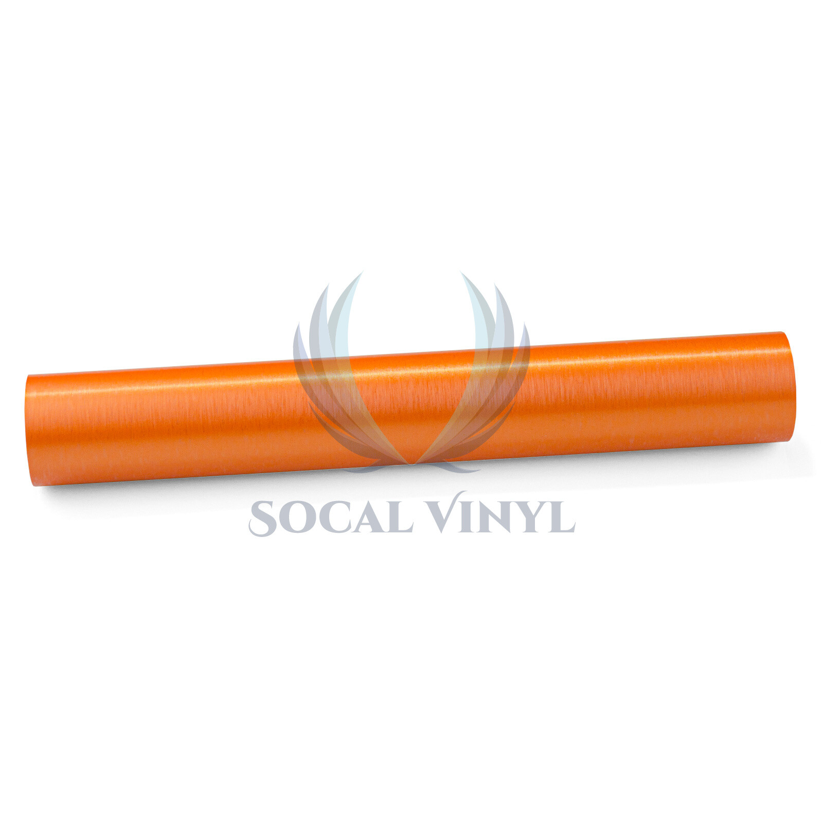 Premium Orange Brushed Aluminum Steel Vinyl Wrap Sticker Film Decal Air Release