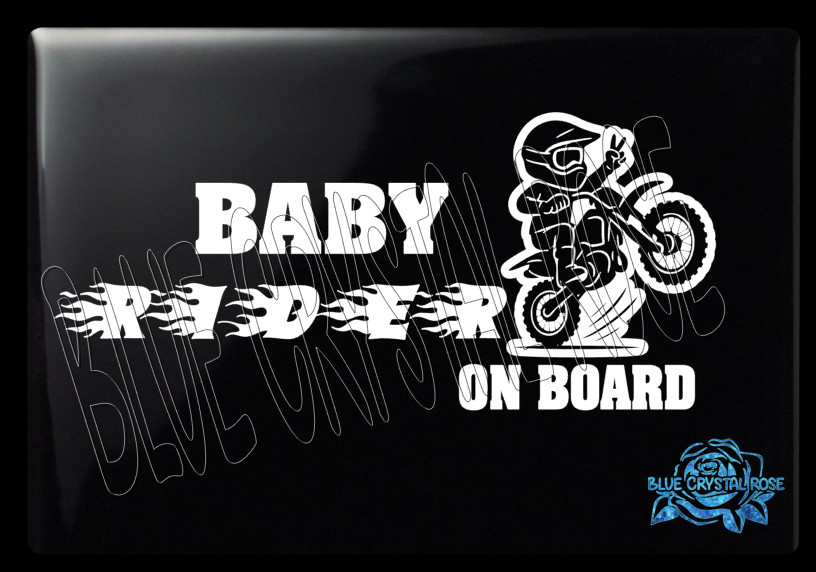BABY RIDER ON BOARD VINYL WINDOW DECAL SITICKER PEGOTE PEGATINA CALCA
