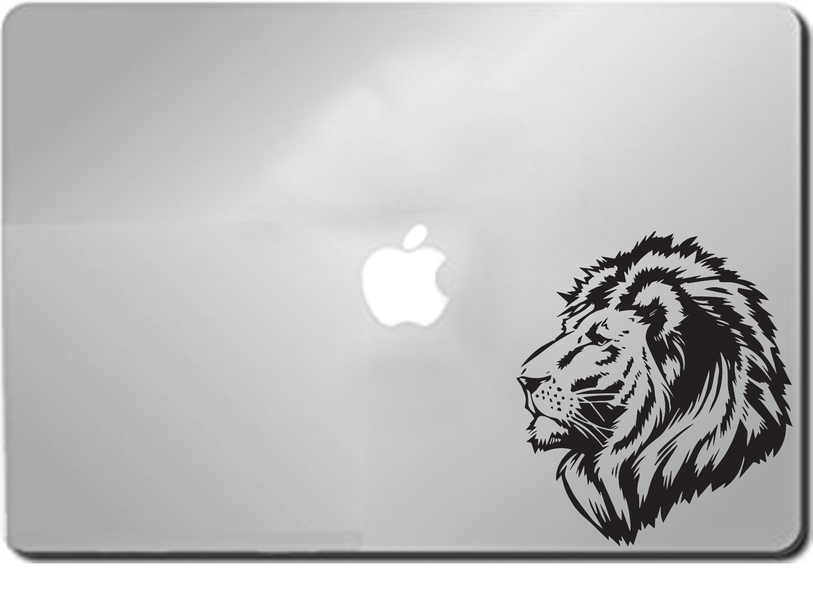 Tribal Lion Head Tattoo art Nice Silhouette #4 laptop car truck 6″ Black
