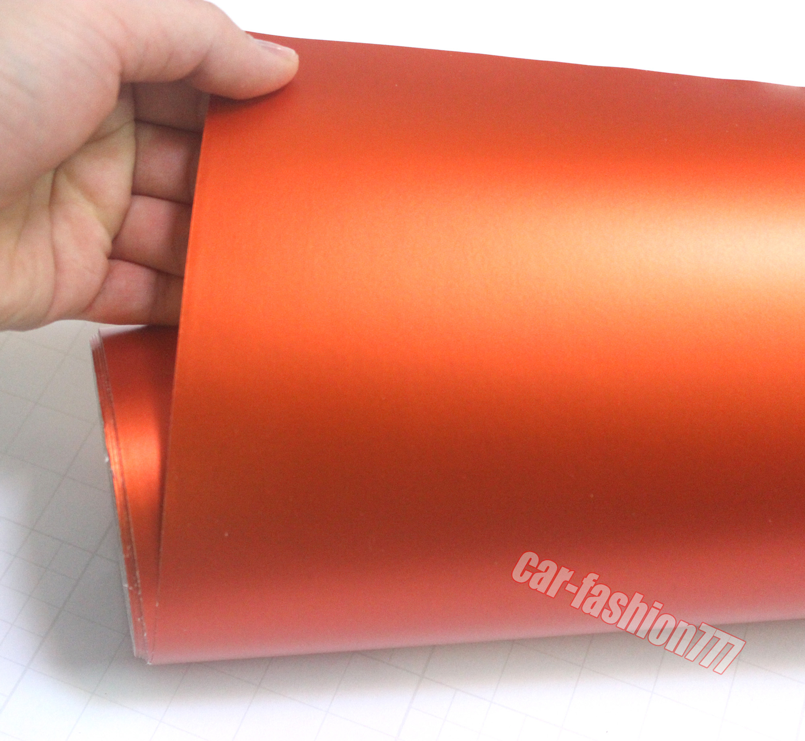 Orange Air Release – Satin Matte Chrome Whole Car Vinyl Wrap Strips Sticker HDUS
