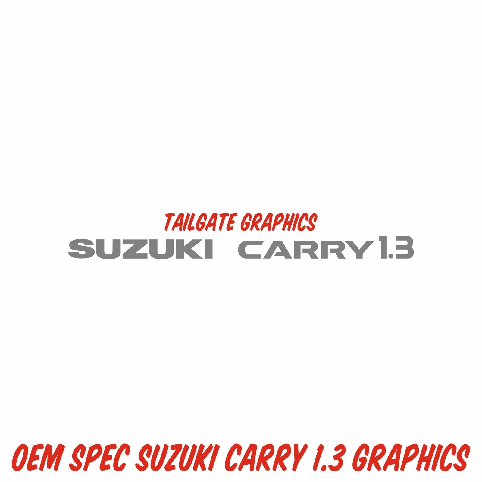 Suzuki Carry 1.3 Van OEM Spec Decals Stickers Graphics Repro Grey TAILGATE ONLY