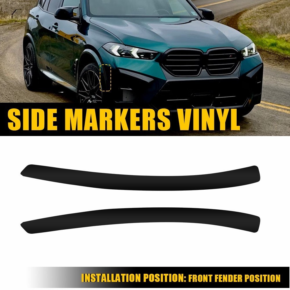 For 2024 2025 2026 BMW X5 4X Side Marker Light Vinyl PreCut Overlay Tint Sticker