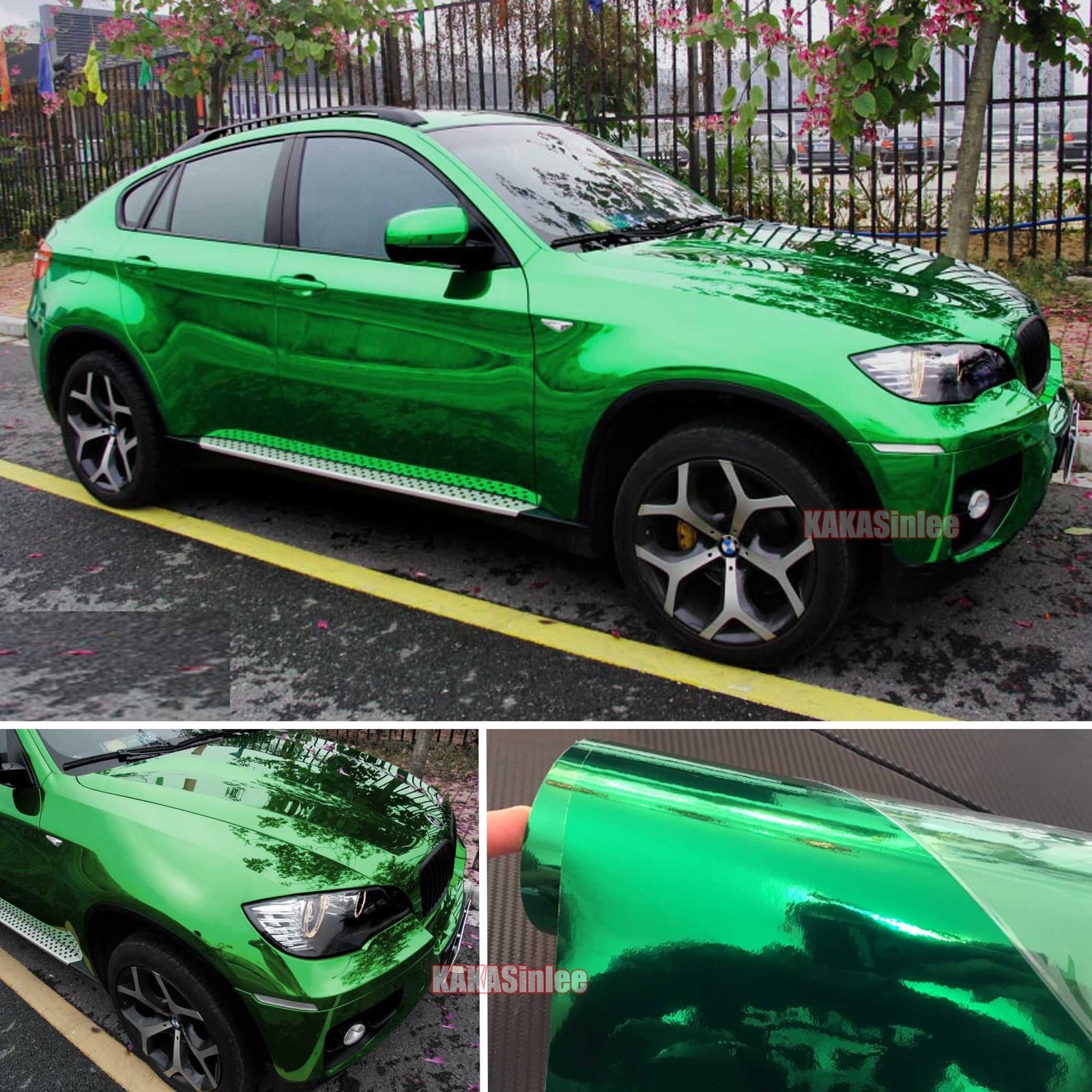 Smooth Decal Whole Car SUV Wrap Mirror Chrome Vinyl Decal Sticker Bubble Free HD