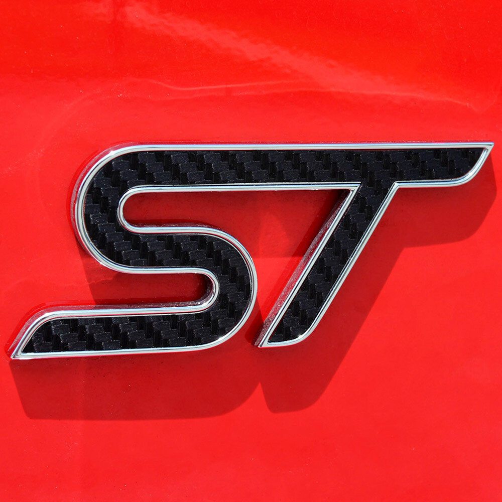 BocaDecals Carbon Fiber ST Emblem Overlay Decals For Ford Explorer ST (Set of 2)