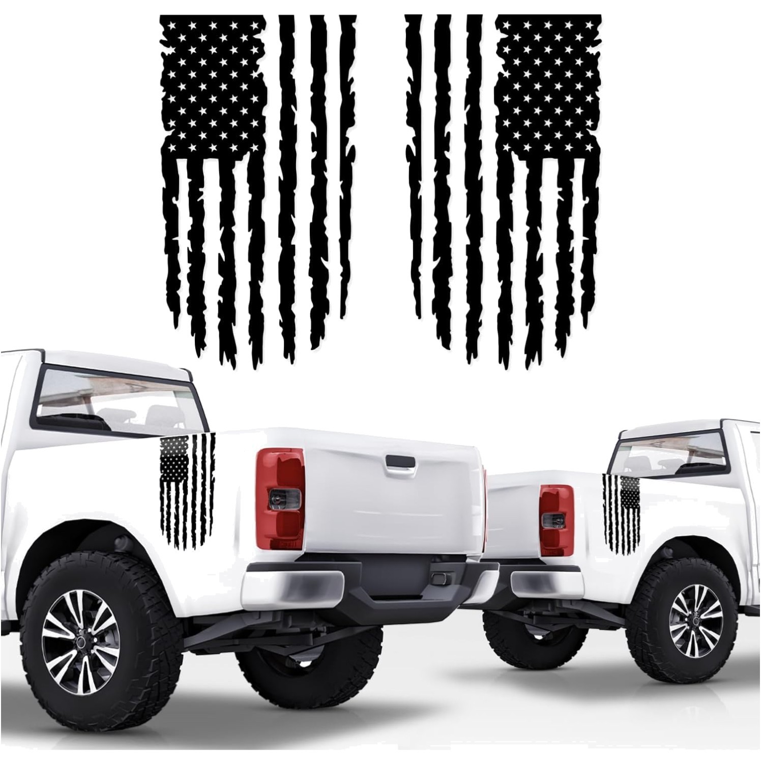Durable American Flag Vinyl Decal – 17×9 Inches, Weatherproof for Cars & Trucks