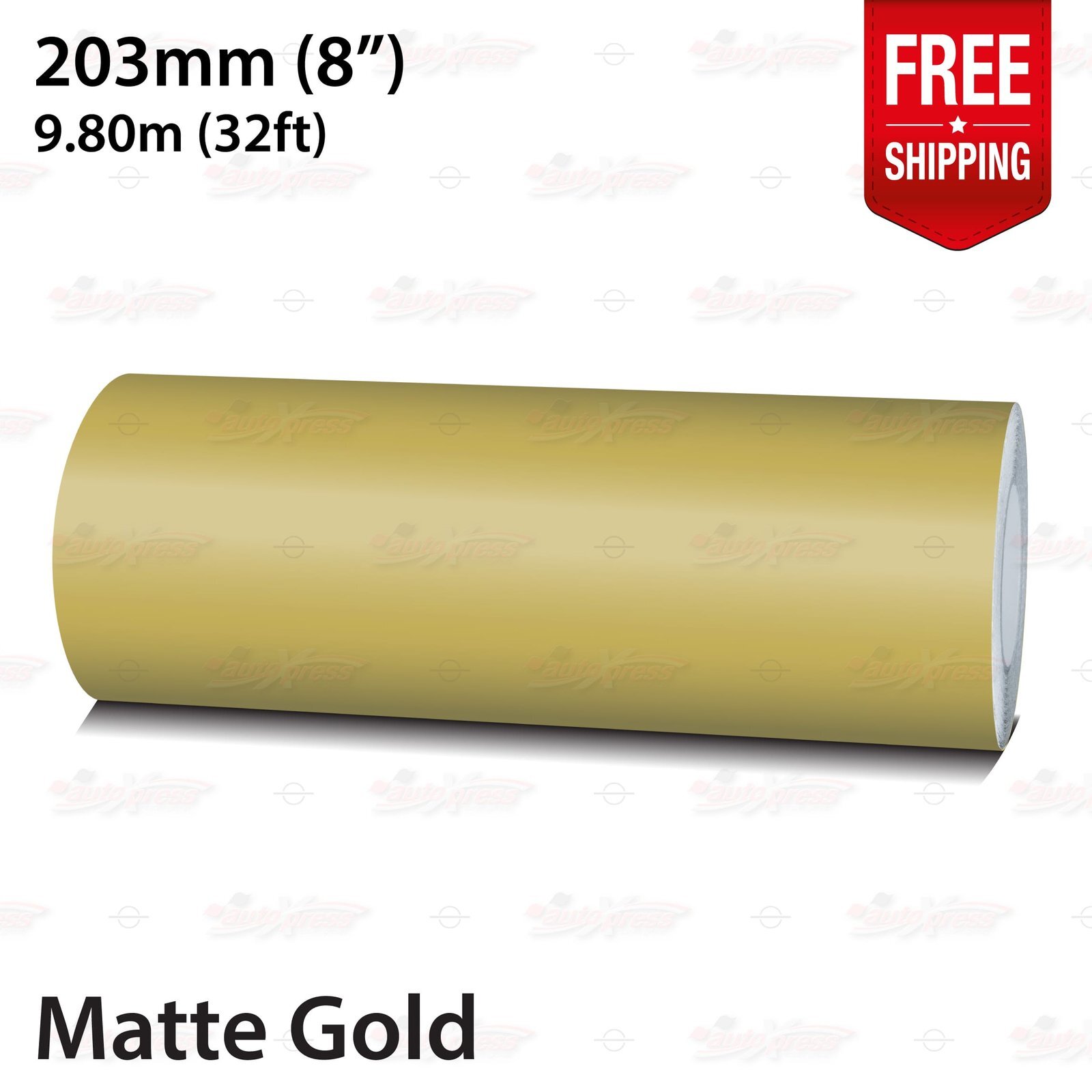 MATTE GOLD 8″ 203mm Roll PIN STRIPE Car Striping Line TAPE Decal Vinyl Sticker