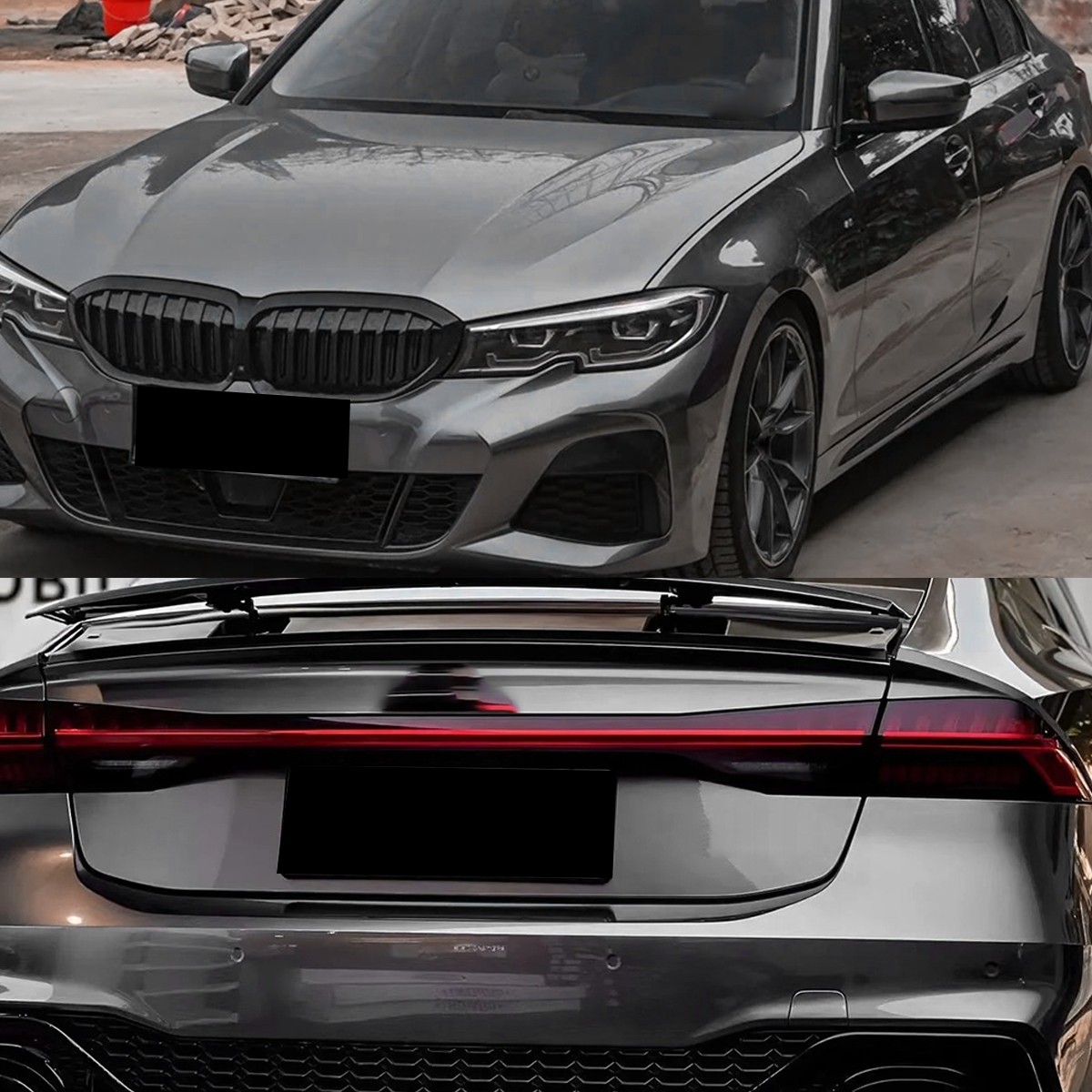 Liquid Metal Tungsten Gray 5FTx50FT PET Vinyl Wrap Self-Adhesive Air Release