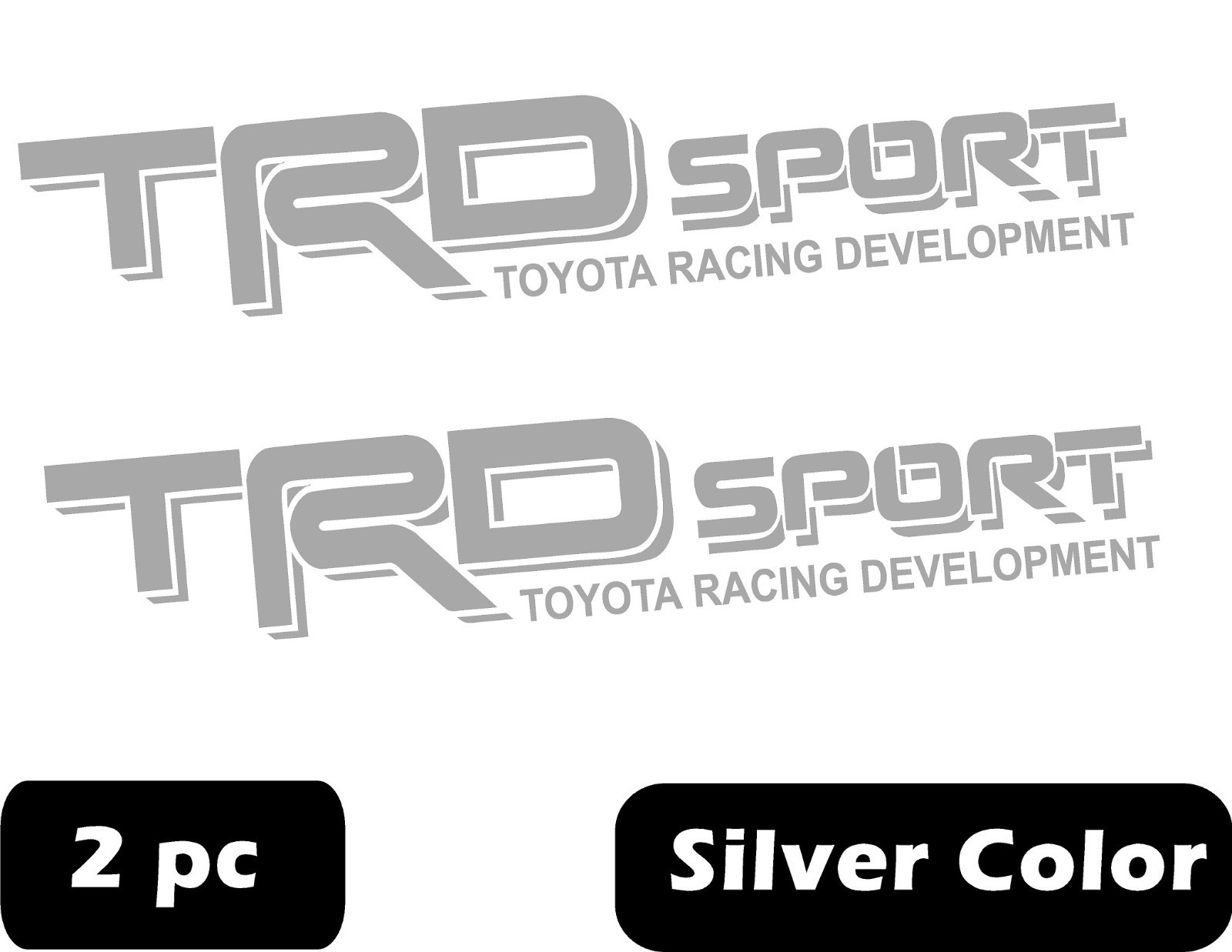 TRD Vinyl Decal Stickers BLACK/RED Toyota Truck Sport Tacoma 18″ *Approx