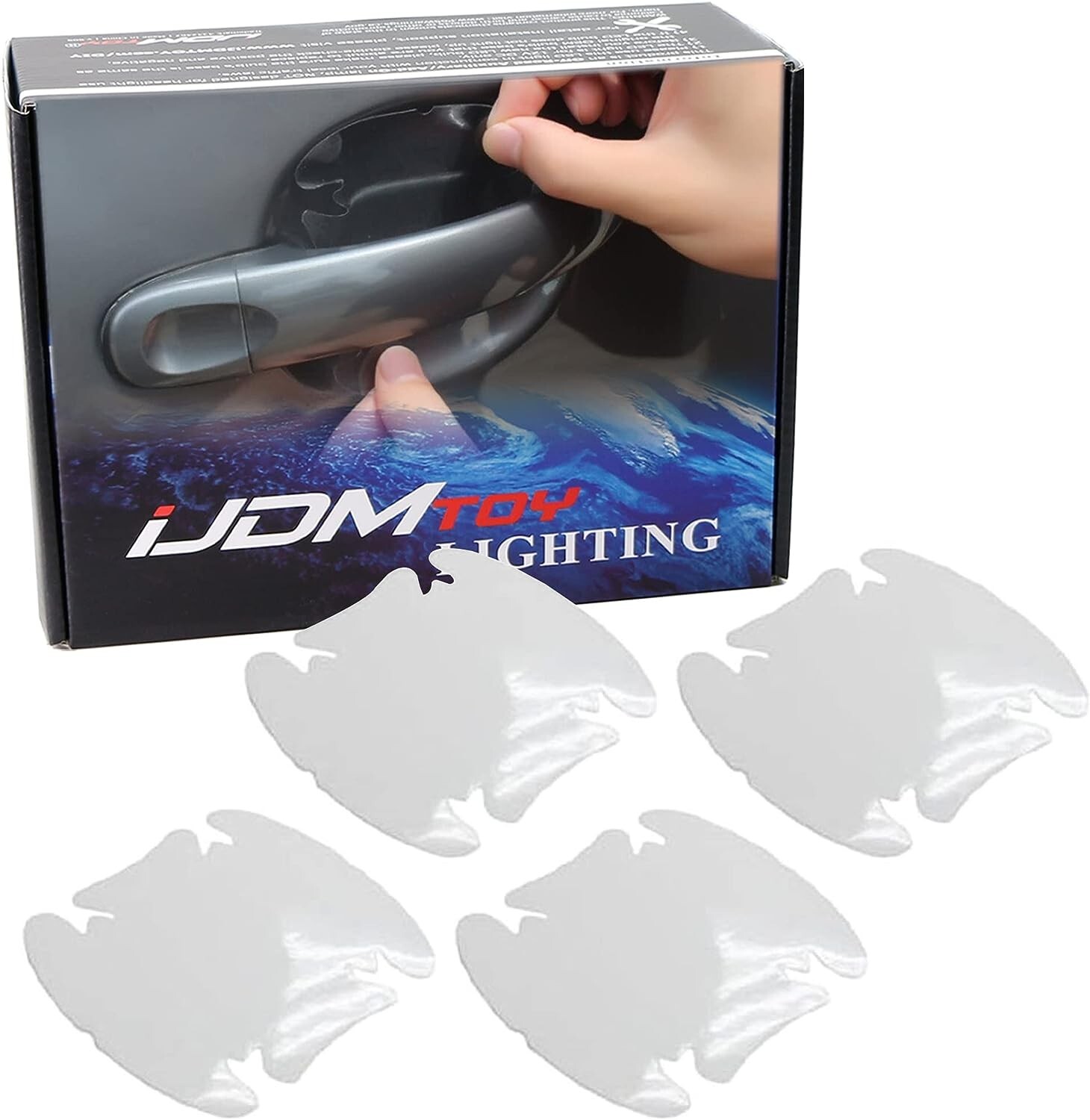 (4) Universal Clear Side Door Handles Paint Scratches Protective Film Vinyl