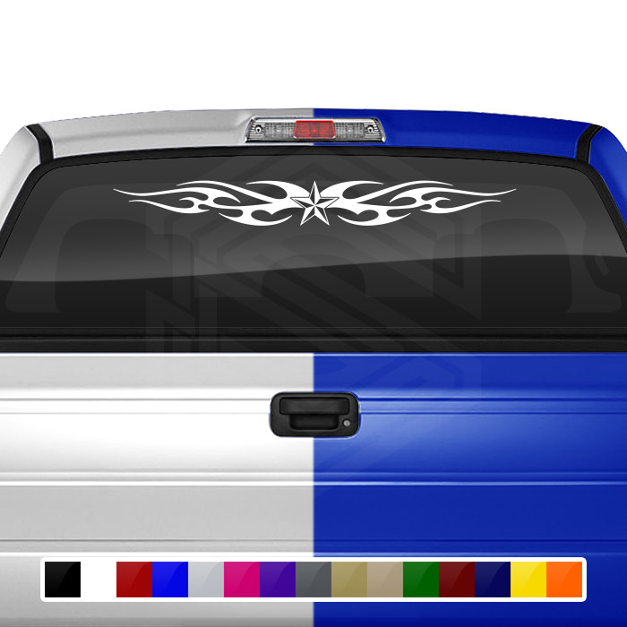 116-01 NAUTICAL STAR Windshield Decal Window Sticker Vinyl Graphic Banner Star