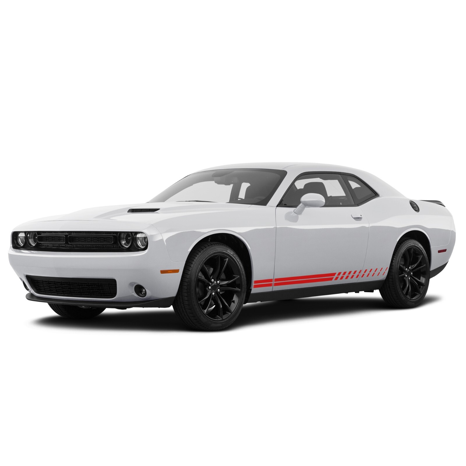 Thin double stripes graphics stickers decal compatible with Dodge Challenger