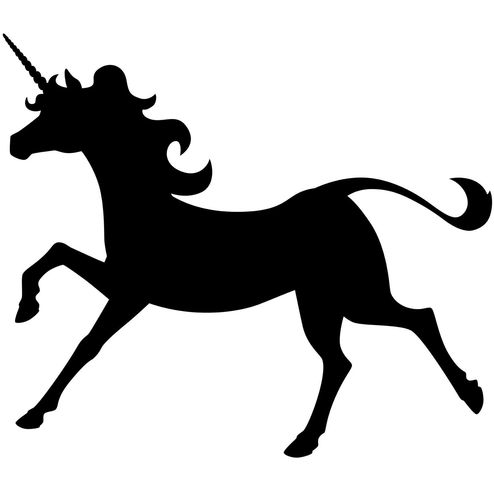 Unicorn Sticker (2 inch) Silhouette Cutout Scrapbook Embellishments Craft