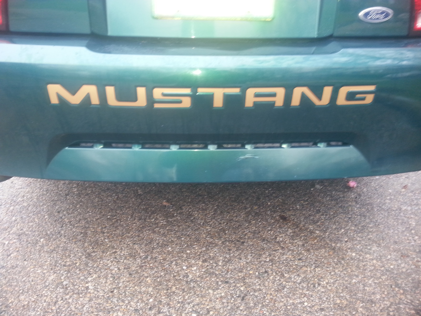 99-04 Ford Mustang Letters Rear Bumper Inserts Vinyl Decals Graphics Stickers