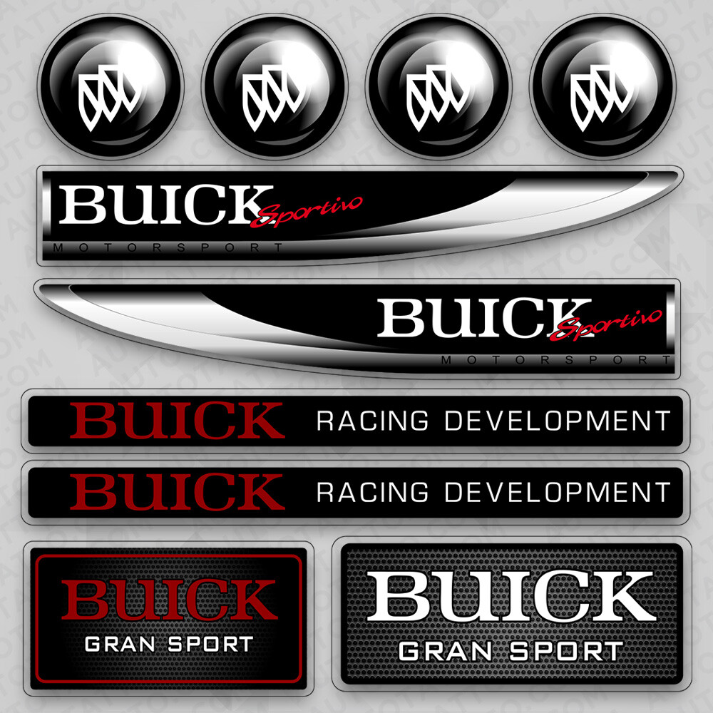 Buick GS Gran Sport Car Medal Logo Stripe Marker Sticker Vinyl 3D Decal Decor