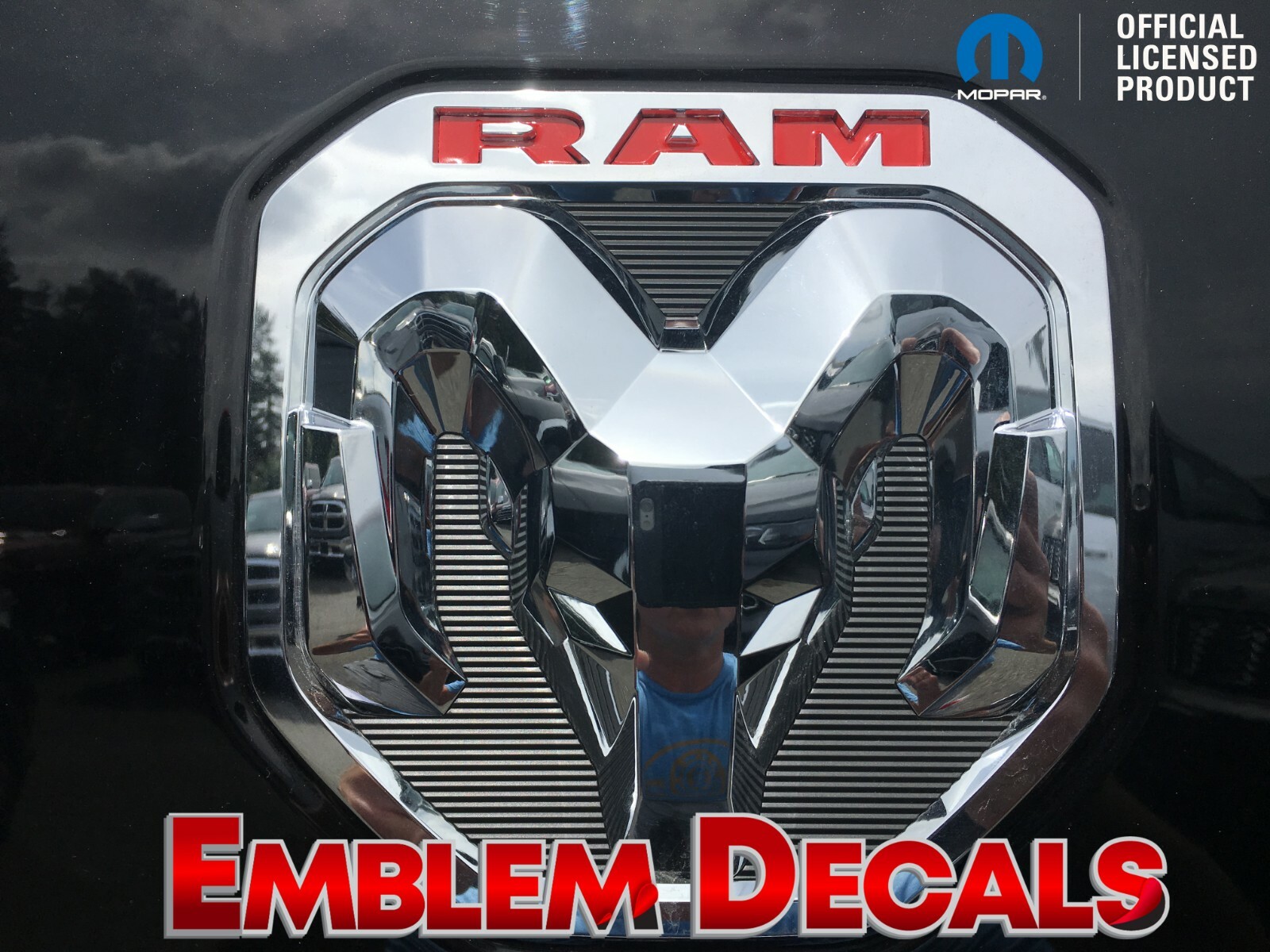 RAM 1500 DT Tailgate Head Emblem Decals 2019 2020 2021 2022 2023 2024