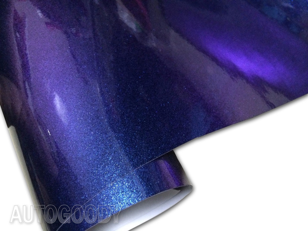 72″ x 60″ Gloss Metallic Chameleon Purple Blue Vinyl Film Wrap Air Bubble Free